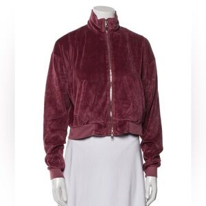 Suzie Kondi Bomber Jacket Purple Velour Size XS